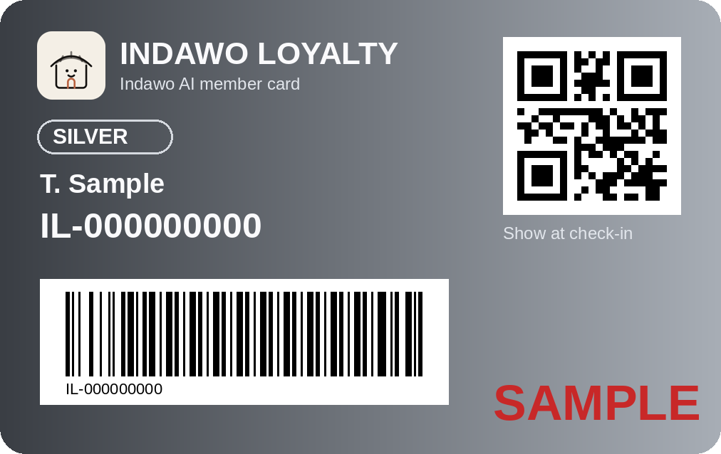 Sample Silver card